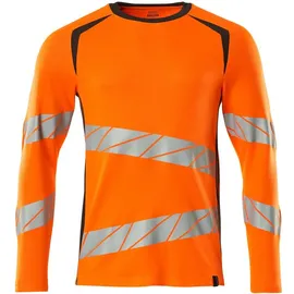 Mascot Accelerate Safe 19081 Langarm-polo / hi-vis Orange / Dark Navy - M