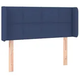 vidaXL Kopfteil mit Ohren Blau 83x16x78/88 cm Stoff