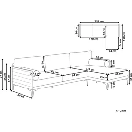 Beliani Cavezzo Loungesofa hellbraun/grau