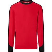 Hakro Sweatshirt Contrast ECO #549 Gr. 2XL rot/schwarz