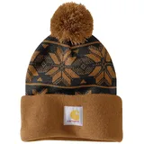 Carhartt Strickmütze mit Bommel für Damen, Braun (Carhartt Brown), Einheitsgröße - Einheitsgröße