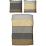 Traumschlaf Kansas Gestreift Braun 155 x 220 cm + 80 x 80 cm