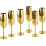 ECHTWERK Champagnerglas, (Set, 6 tlg.), 46444146-0 goldfarben