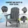Vevor Adirondack-Stuhl 2er-Set 55 x 70 x 106 cm grau
