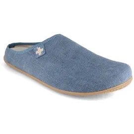 Living Kitzbühel Pantoffel Schweizer Kreuz Blau 45