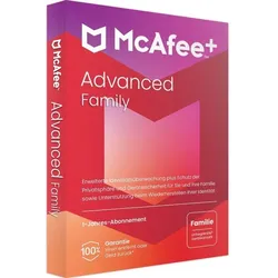 McAfee+ Advanced Family 2025 | Unbegrenzte Geräte | 1 Jahr | Jetzt günstig ka...