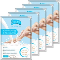 Fußmaske Socken, 5 Paar Hornhaut Entfernung Fuß Peeling Maske Pflegende Exfoliating für Wirksam bei Schwielen Abgestorbener und Trockener Haut (Fußmaske Socken)