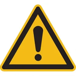 Dreifke® Aufkleber | Warnschild, Allgemeines Warnzeichen, W001 - ASR A1.3 ( - 100 mm Folie selbstklebend, 500 St
