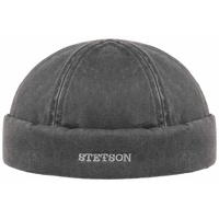 Stetson Schirmmütze Herren Docker Cap mit UV-Schutz Vintage-Look schwarz 61/XL