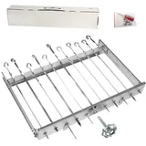 Olymp Grillspießdreher für 11 Spieße manuell Edelstahl silber