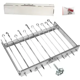 Olymp Grillspießdreher für 11 Spieße manuell Edelstahl silber