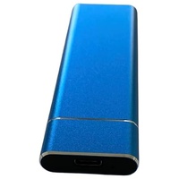 SSD Externe Festplatte 1TB Blau Tragbar Notebook PC TV Gaming Spielekonsole Zuverlässige Speicherlösung Universell Einsetzbar Aluminiumgehäuse