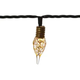 MARELIDA LED Lichterkette Vintage 180 transparente Mini Birnen 8 Funkt. - Timer - L: 18m