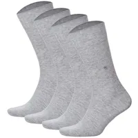 Burlington Herren Socken Everyday 4er Pack - Baumwolle, Uni, Onesize, 40-46 Grau