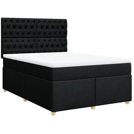vidaXL Boxspringbett 140 x 200 cm Schwarz