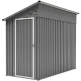Oxeza Gerätehaus, Grau, Metall, Mode, Rechteckig, 124x192x242 cm, Aufbewahrung & Schutzhüllen, Geräteschuppen
