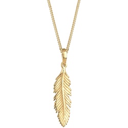 Elli Halskette Feder Boho Festival 925 Silber goldfarben Damen 