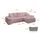 altdecor Ecksofa Cord 2-Sitzer Rosa
