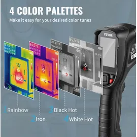 Vevor Wärmebildkamera 240x180 IR-Auflösung Infrarotkamera Thermometer 40mK Thermografie Kamera -20-350°C Thermokamera Fehlersuche in HLK-Anlagen Identifizierung von Luftlecks