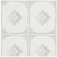 Profhome Barock Tapete Ornament 0,53 m x 10,05 m 5,33 m2 Beige/Grau 961991-GU
