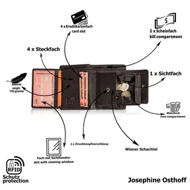 Josephine Osthoff Handtaschen-Manufaktur Josephine Osthoff Geldbörse Damen Herren Portemonnaie braun