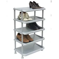 DanDiBo Ambiente Schuhregal 49 x 83 x 50 cm offen stapelbar grau