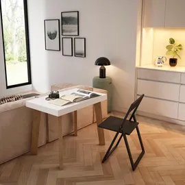 SKRAUT HOME Ausziehtisch 302 x 73 x 90 cm Eiche/weiß