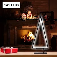 Carlo Milano Design-Metall-Weihnachtsbaum, 141 LEDs, 70 cm Höhe, 2 m USB-Stromkabel