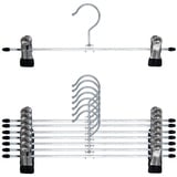 TSB Werk Kleiderbügel 10x Hosenbügel Kleiderbügel Rockbügel Klemmbügel, Hosenspanner, Clipbügel, Metall