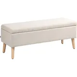 Homcom Truhenbank Beige 110 x 39 x 45 cm
