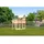 Karibu Spielhaus Frieda mit Anbauplattform 1,25 m Natur
