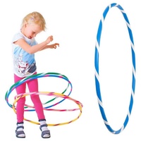 Hoopomania Hula-Hoop-Reifen Bunter Kinder Hula Hoop für kleine Profis, Ø70cm, Blau-Weiss blau Ø 70 cm