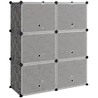 Furnicato Schuhschrank Schuhregal Schwarz 84,5x31x93,5 cm PP (1-St) -