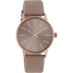 Quarzuhr OOZOO, rosa (mauve), Armbanduhren, Damen, Armbanduhr, Damenuhr, Lederarmband