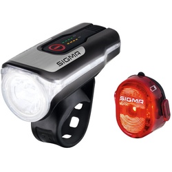 SIGMA SPORT Fahrradbeleuchtung Aura 80 Set 17850 Fahrradlampe LED Fahrradleuchte Fahrradlicht STVZO Rücklicht