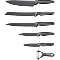 Michelino Messerset 6-teilig Edelstahl Klingen Küchenmesser Kochmesser Schäler Messer