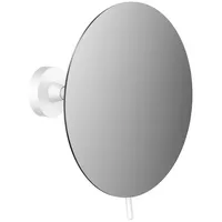 Calmwaters Rasierspiegel/Kosmetikspiegel Wandspiegel, 3-fache Vergrößerung, weiß, rund, einseitige Spiegelfläche,