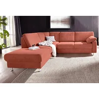 sit&more Ecksofa SIT & MORE "Belfort L-Form", orange (terrakotta), B:243cm H:88cm T:218cm, Flachgewebe (100% Polyester);Luxus-Microfaser ALTARA NUBUCK (100% Polyester);Luxus-Microfaser (90% Polyester, 10% Polyamid), Sofas, Ecksofa, wahlweise mit Vorziehsitz und
