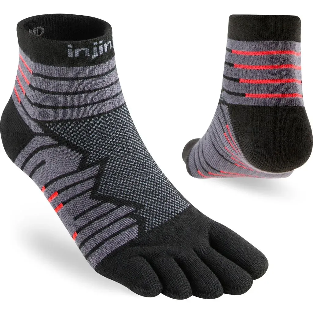 Injinji Unisex Run Technical Mini-Crew schwarz