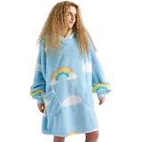 BEDSURE Hoodie Decke mit Ärmeln - Tragbare Decke zum Anziehen Erwachsene Kuschelpullover, Warm Kuscheldecke mit Ärmeln weich Ärmeldecke als Geschenke für Frauen Freundin Mütter