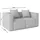 VCM Couch Textil 2-Sitzer Hellgrau