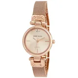 Anne Klein Damenuhr roségold mit echtem Diamant und Milanaise-Armband