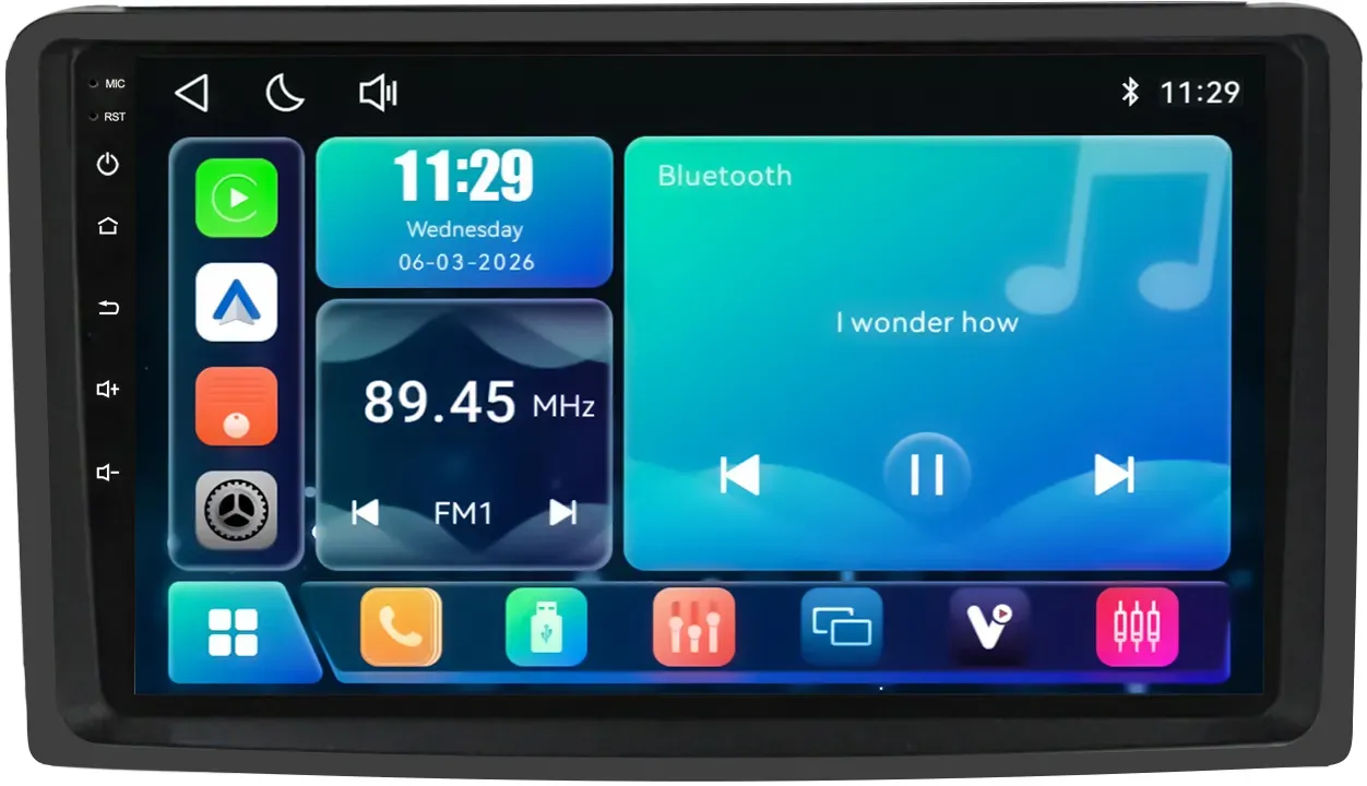 Junsun Linux Radio für Smart 451 CarPlay Android Auto Bluetooth - 451 Vorfacelift - 9 inch