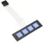 BerryBase Membran Folientastatur 4 Tasten (1-4) mit Klebeschicht