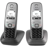 Gigaset Comfort Duo – 2 schnurlose Telefone für Büro und Zuhause mit großem Display und Freisprechfunktion – einfache Bedienung, anthrazit-grau