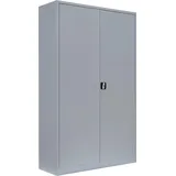 XXXL Stahl-Aktenschrank Metallschrank abschließbar Büroschrank Stahlschrank 195 x 120 x 42,2cm Lichtgrau 530370 - Hellgrau