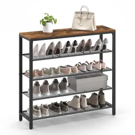 VASAGLE Schuhregal 100 x 93 x 30 cm braun / braun