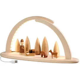 Seiffener Volkskunst eG LED Lichterbogen Schwibbogen 42 x 21 cm