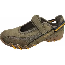 Allrounder by Mephisto Niro Sneaker 94/29, C.Suede/Mesh, Beech/Beech (Schlamm), Klettverschluss Grün, Größe 41 EU