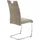 Hela Tische 2er Set Schwingstuhl, Küchenstuhl Flora II, Microfaser Vintage Beige, Rundrohrgestell verchromt, Lehne mit Griff